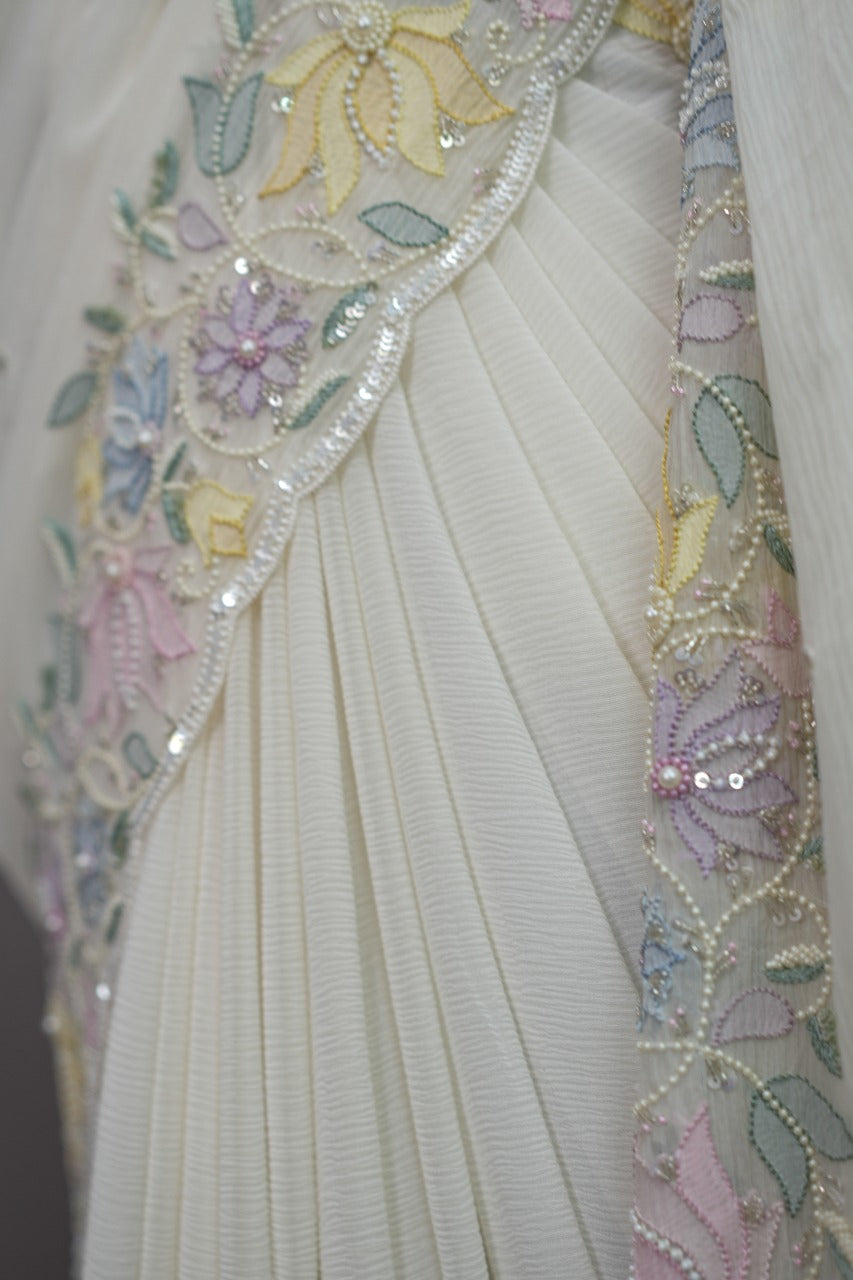 Pure Chinnon Saree TSA3381