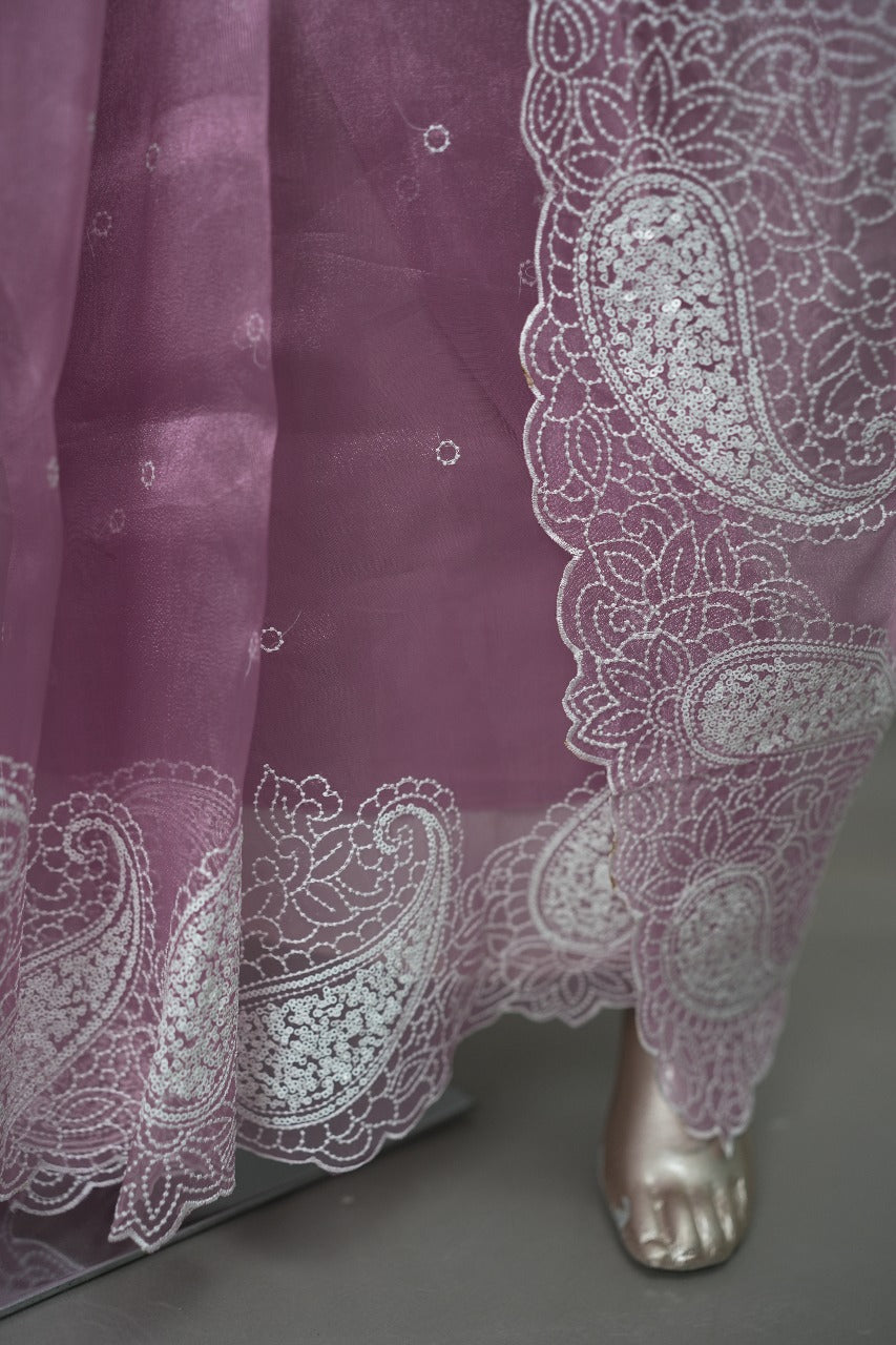 Glass Organza Saree TSA3417