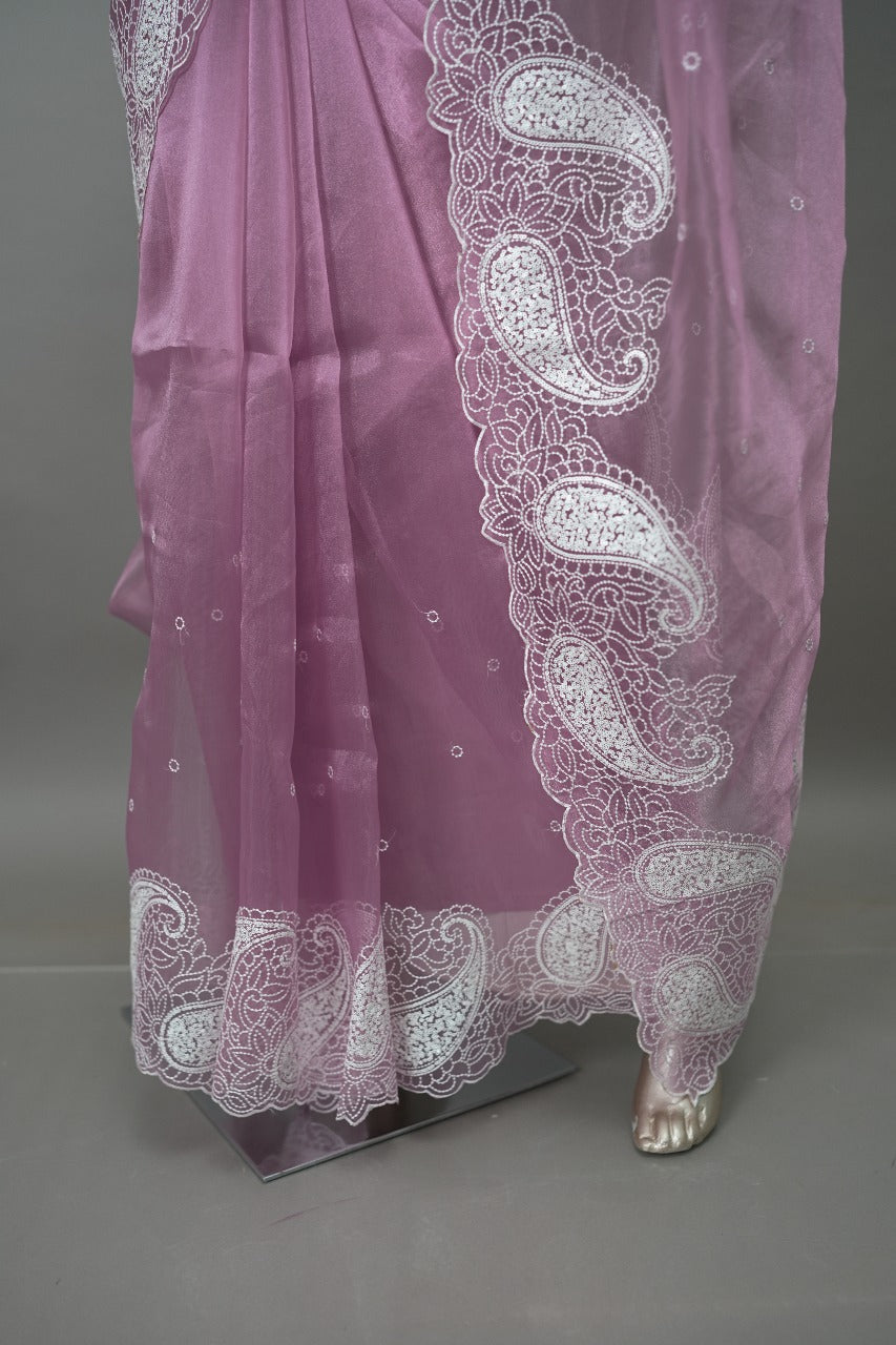Glass Organza Saree TSA3417