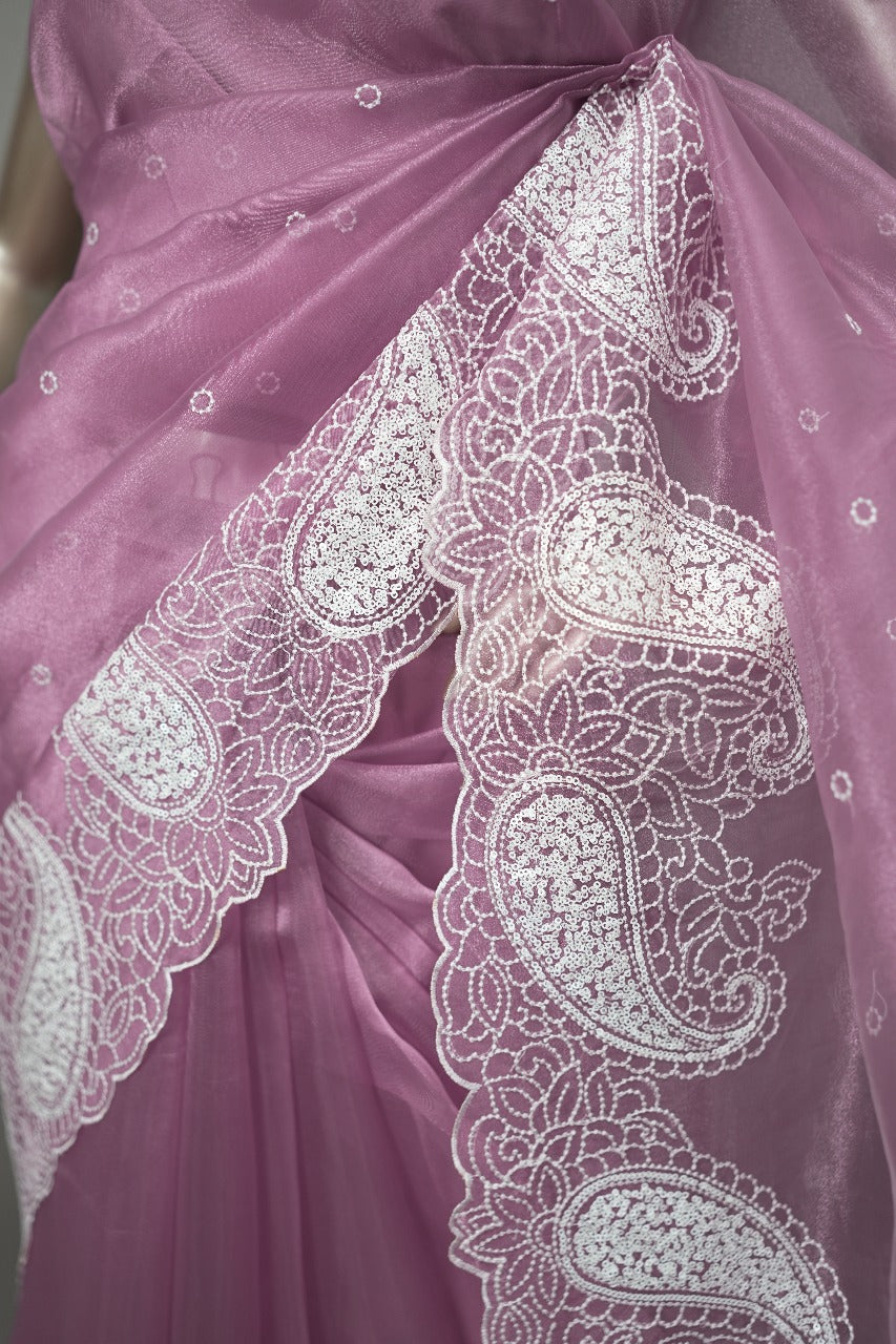 Glass Organza Saree TSA3417