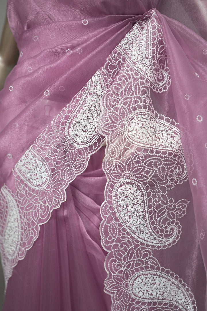 Glass Organza Saree TSA3417