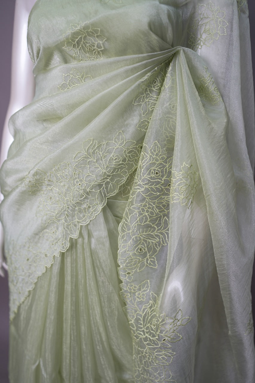 Crushed Organza Saree TSA3420