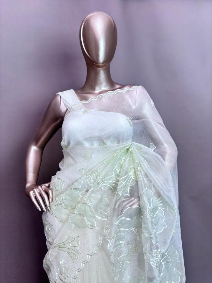 Applique Organza Sarees TSA3466