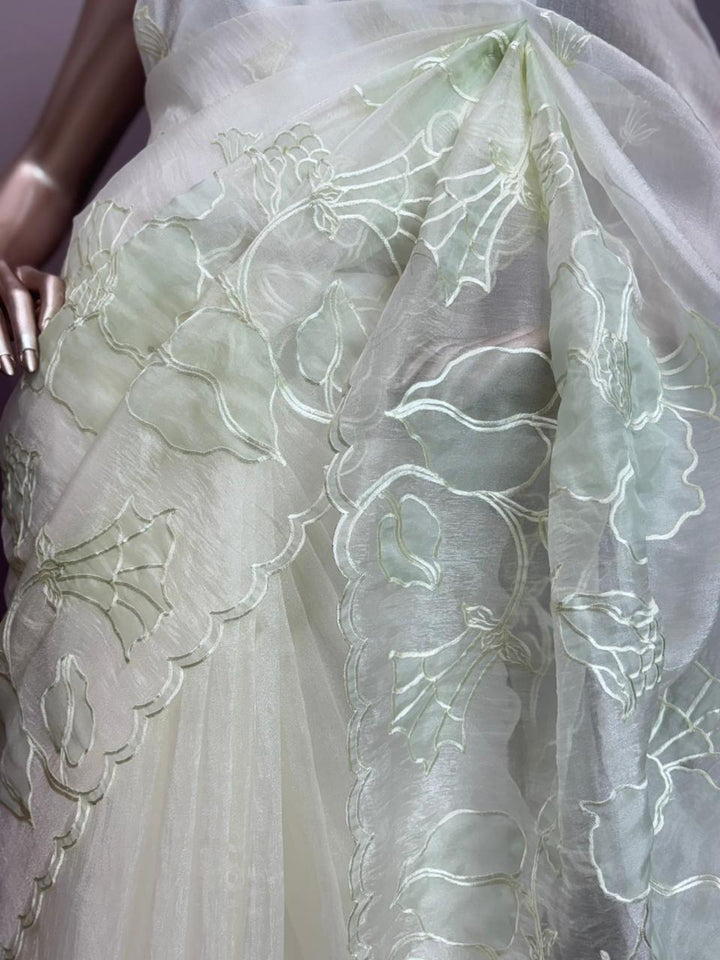 Applique Organza Sarees TSA3466