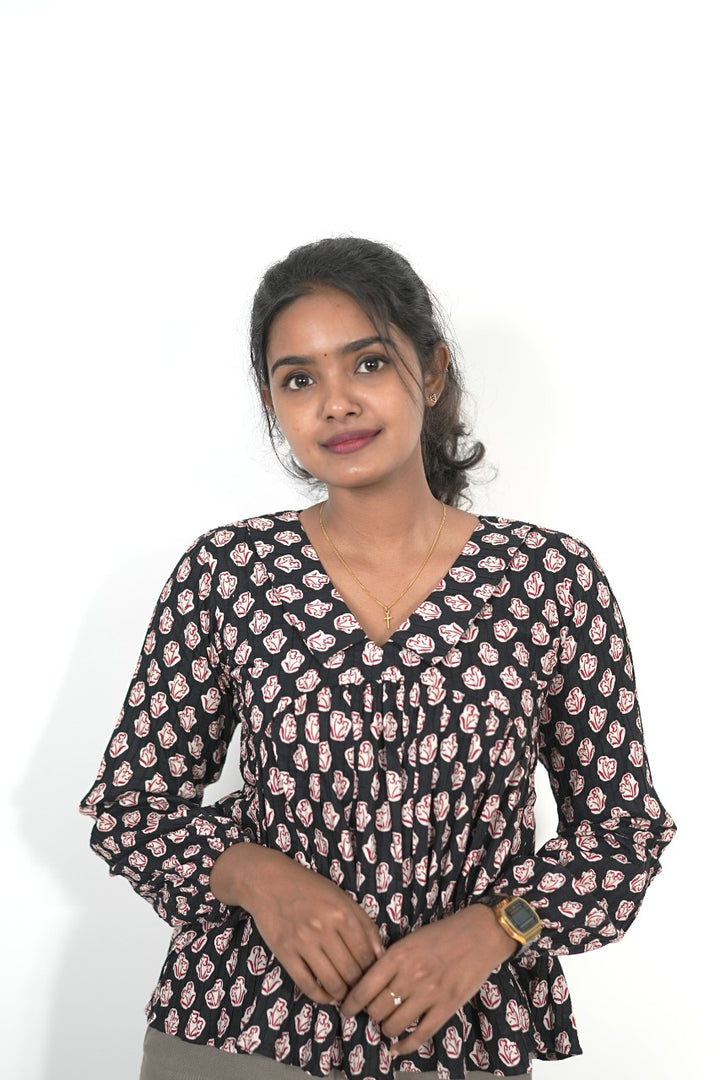 Gathered crop top TCW1006