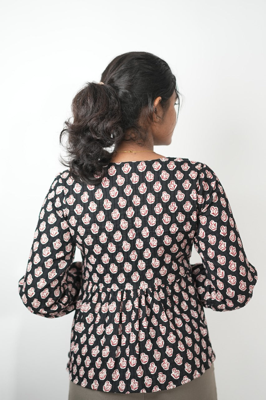 Gathered crop top TCW1006
