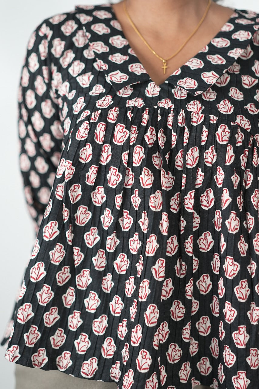 Gathered crop top TCW1006