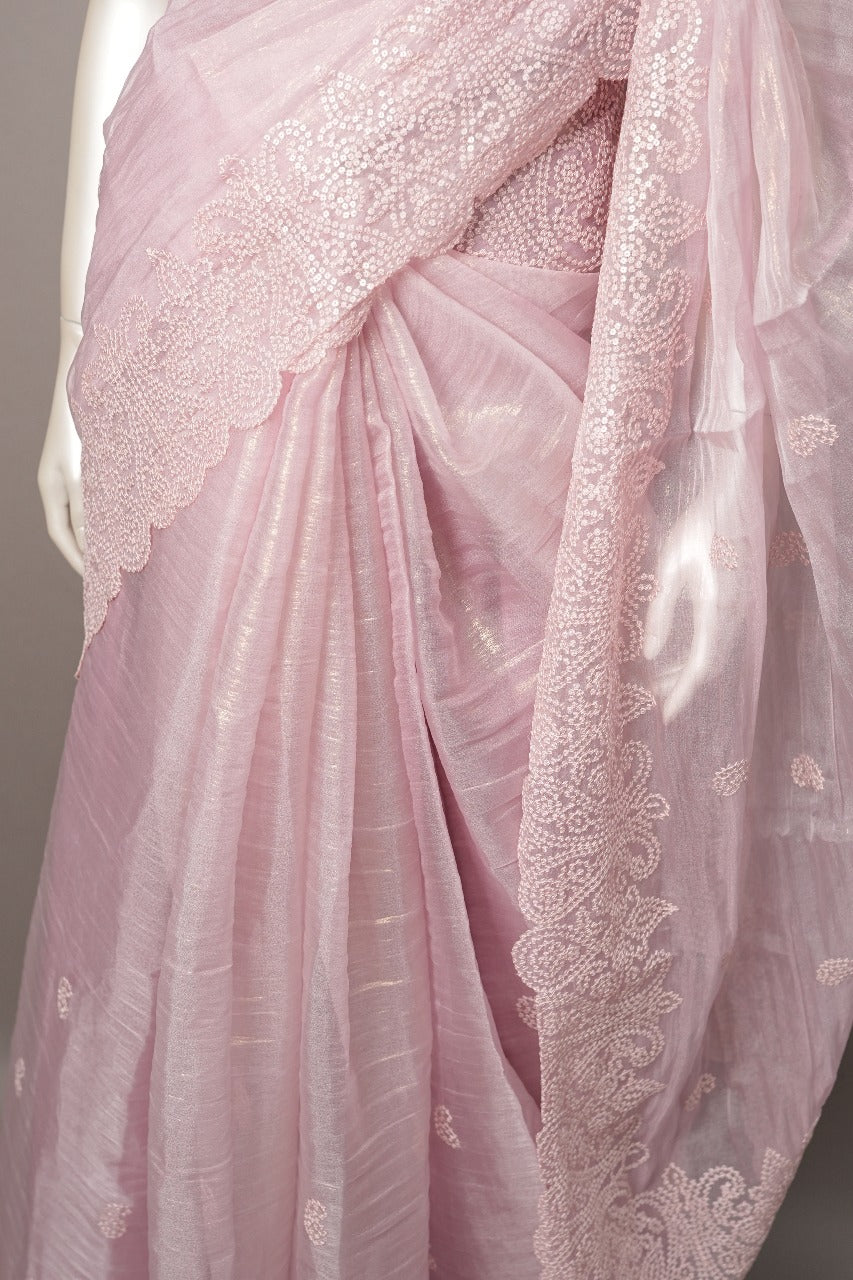 Crushed Organza Saree TSA3482