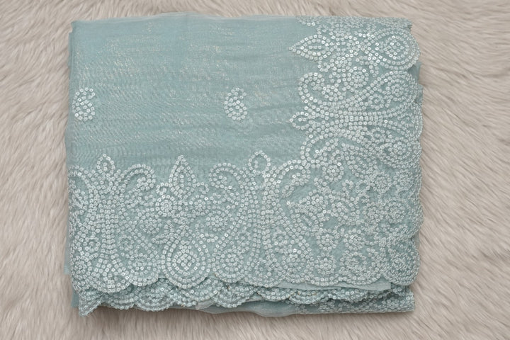 Crushed Organza Saree TSA3482