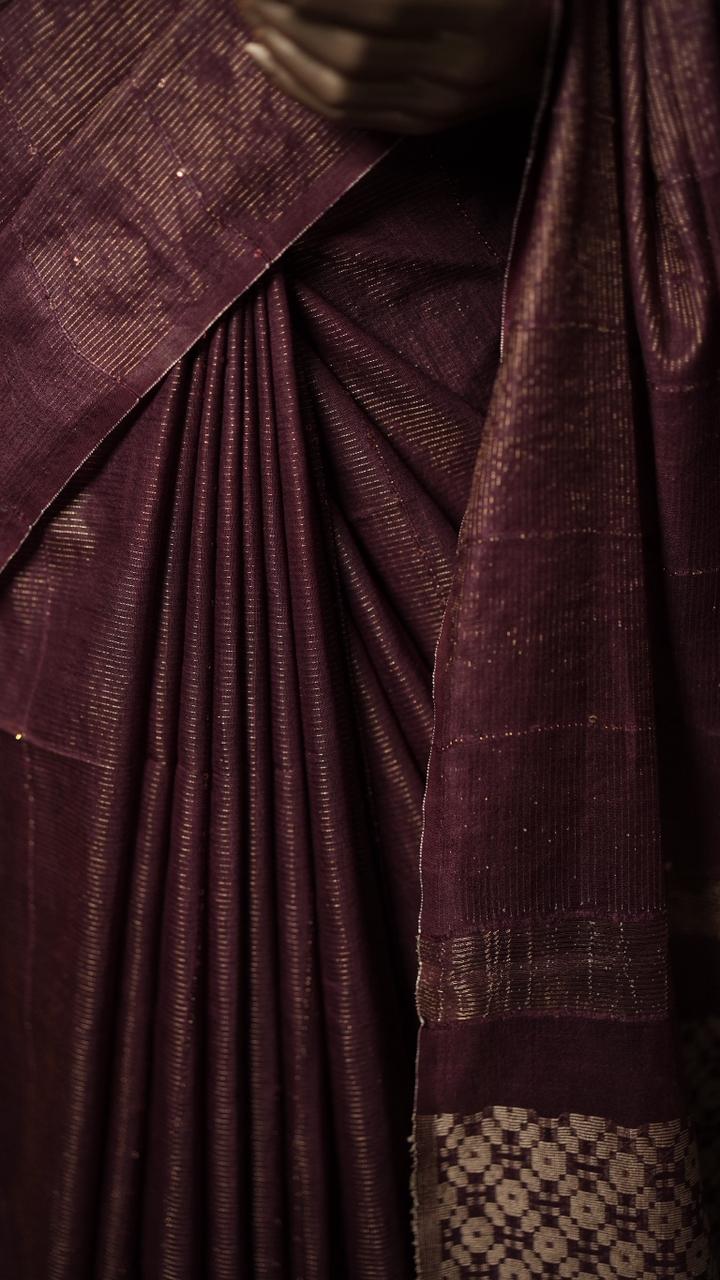 Linen Cotton Saree TSA3574