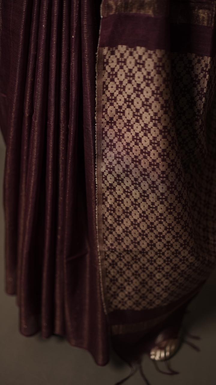 Linen Cotton Saree TSA3574