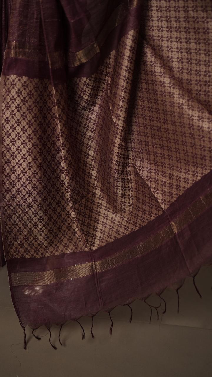 Linen Cotton Saree TSA3574