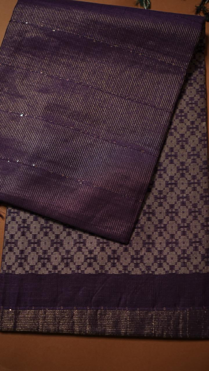 Linen Cotton Saree TSA3574