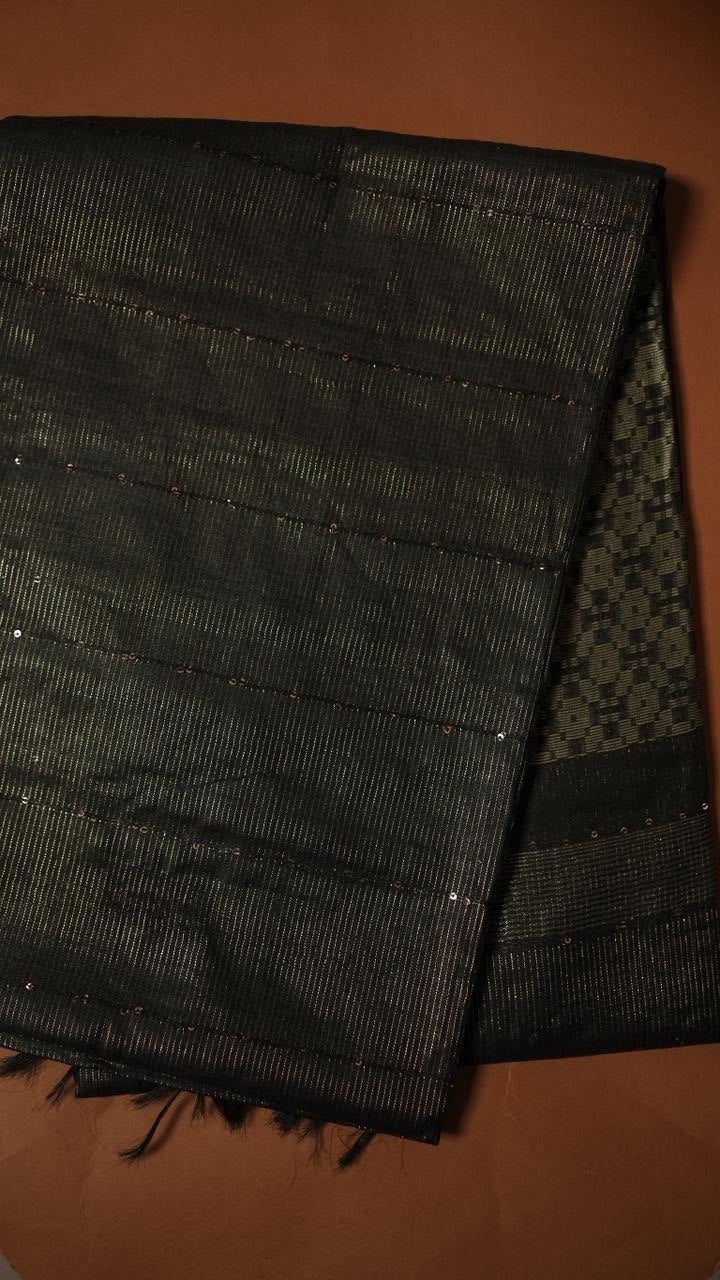 Linen Cotton Saree TSA3574