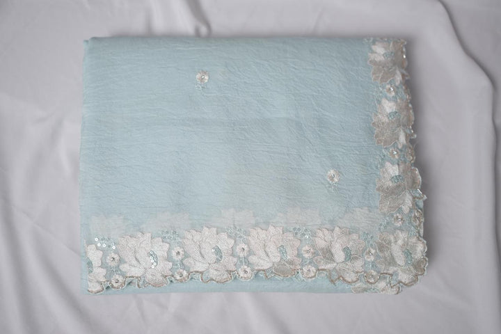 Crushed Organza Saree TSA3614