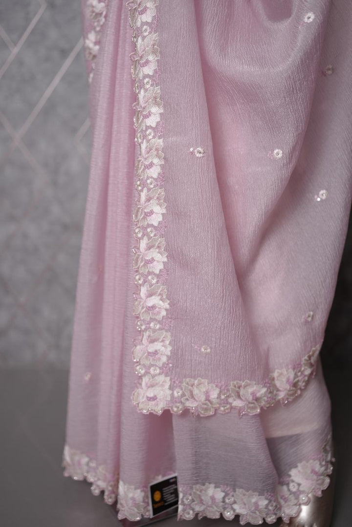 Crushed Organza Saree TSA3614