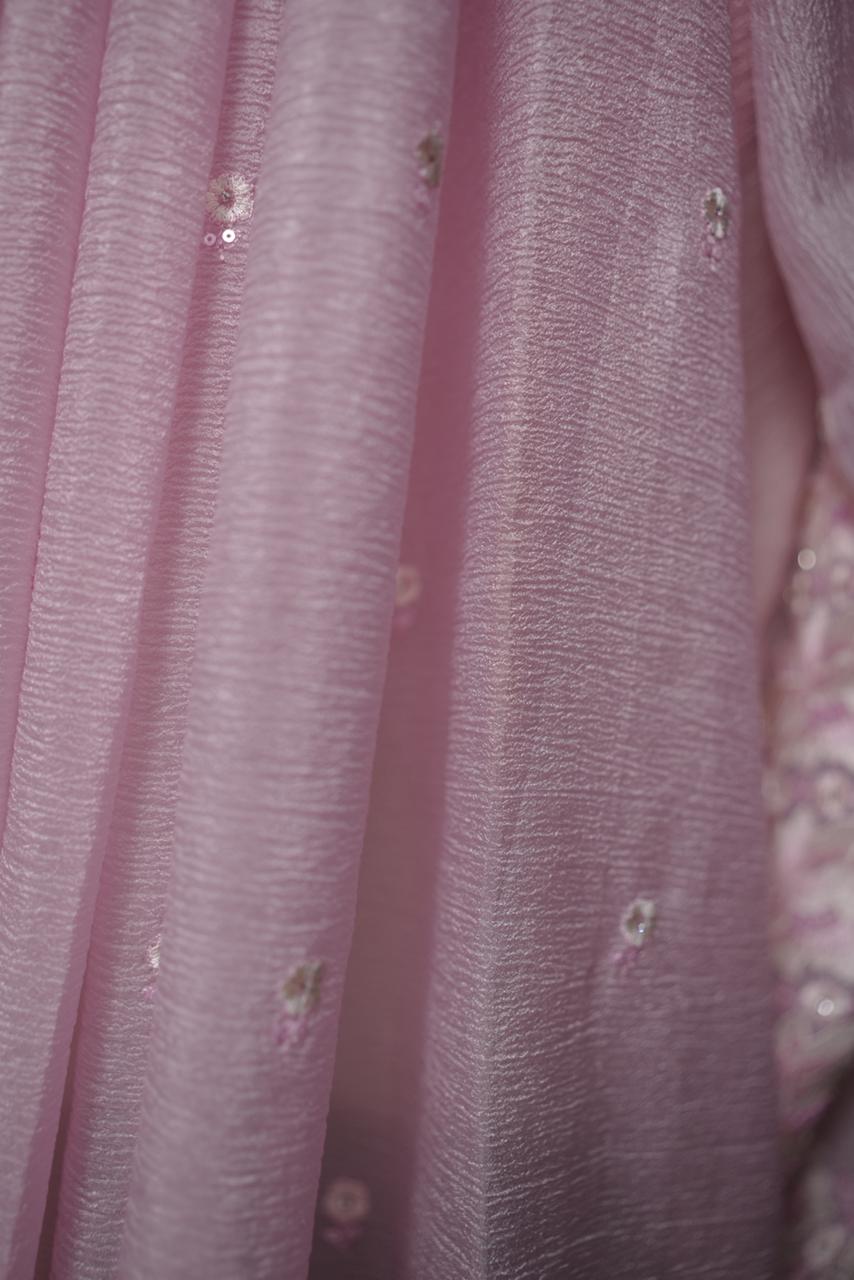 Crushed Organza Saree TSA3614