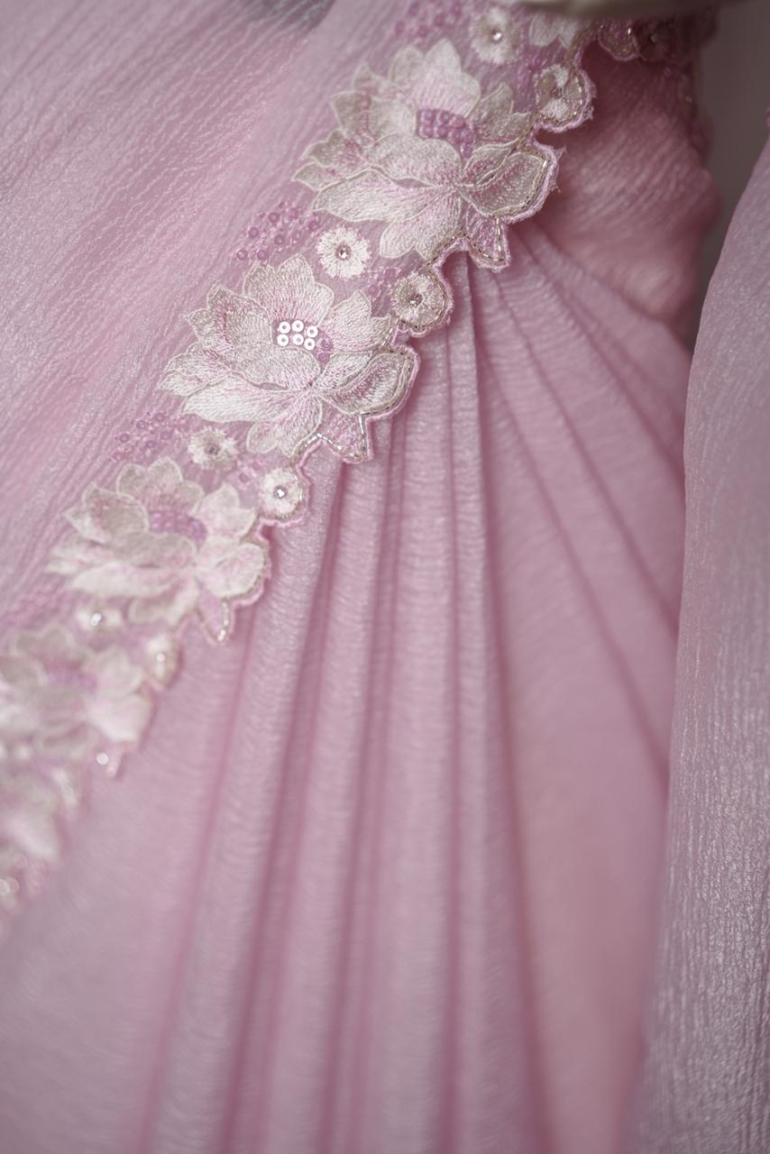 Crushed Organza Saree TSA3614