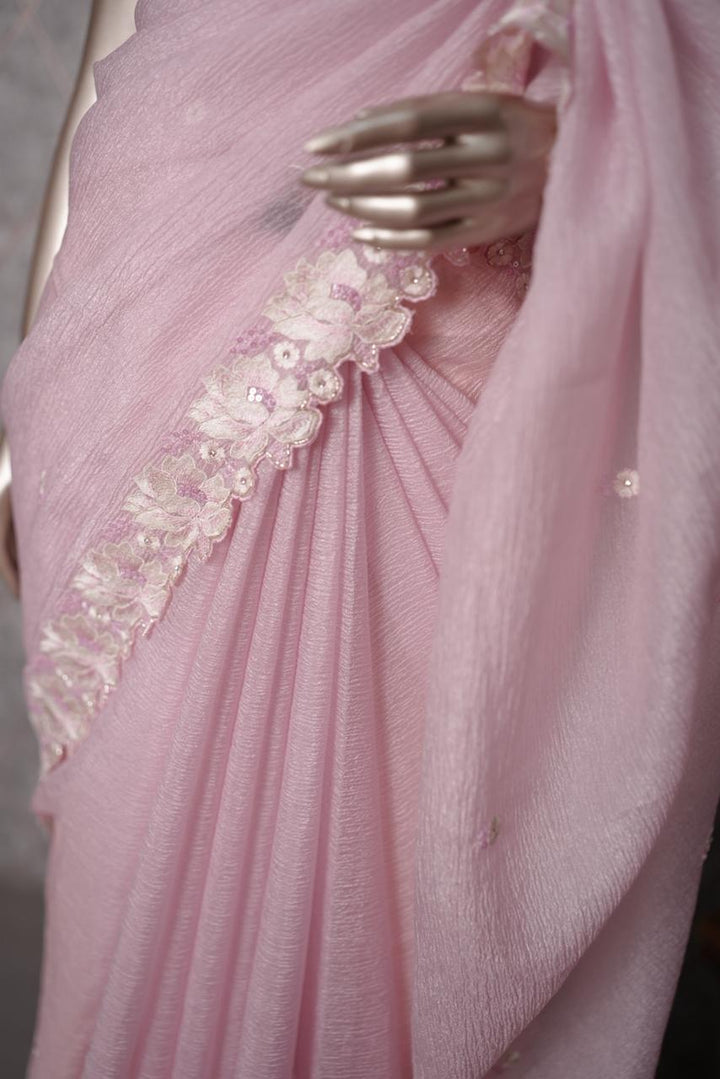 Crushed Organza Saree TSA3614