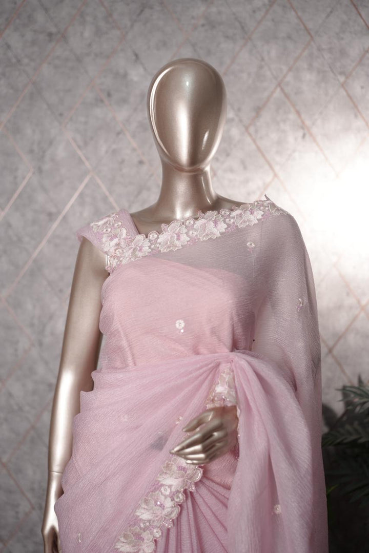 Crushed Organza Saree TSA3614