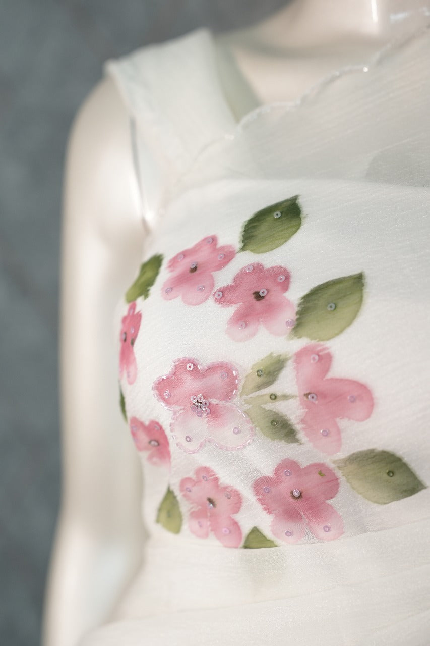 Crushed Tissue Saree TSA3627