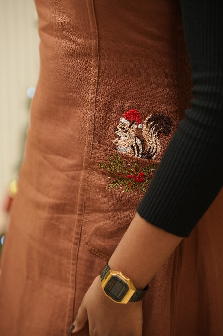 Embroidered Panel Dress TFR3006