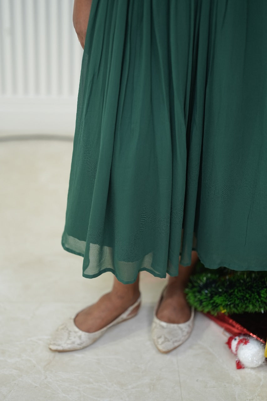 Pleated A-Line Dress TFR3008