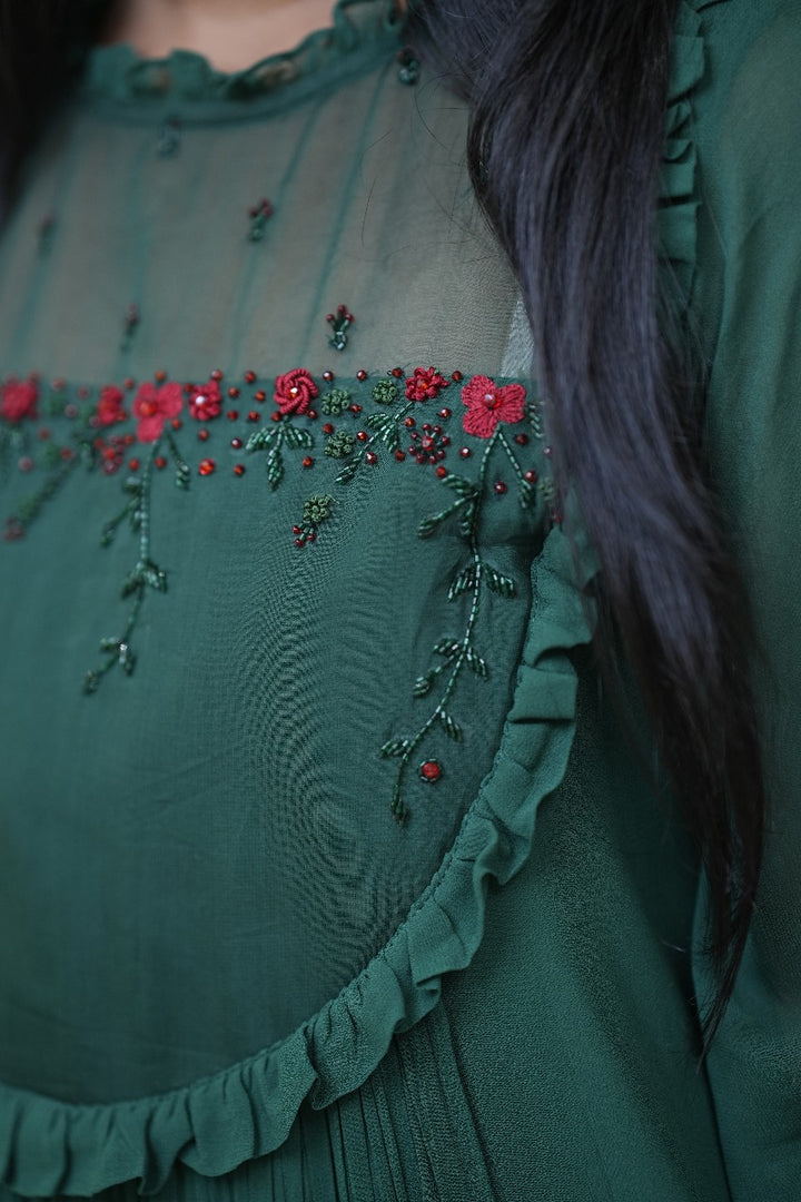 Pleated A-Line Dress TFR3008