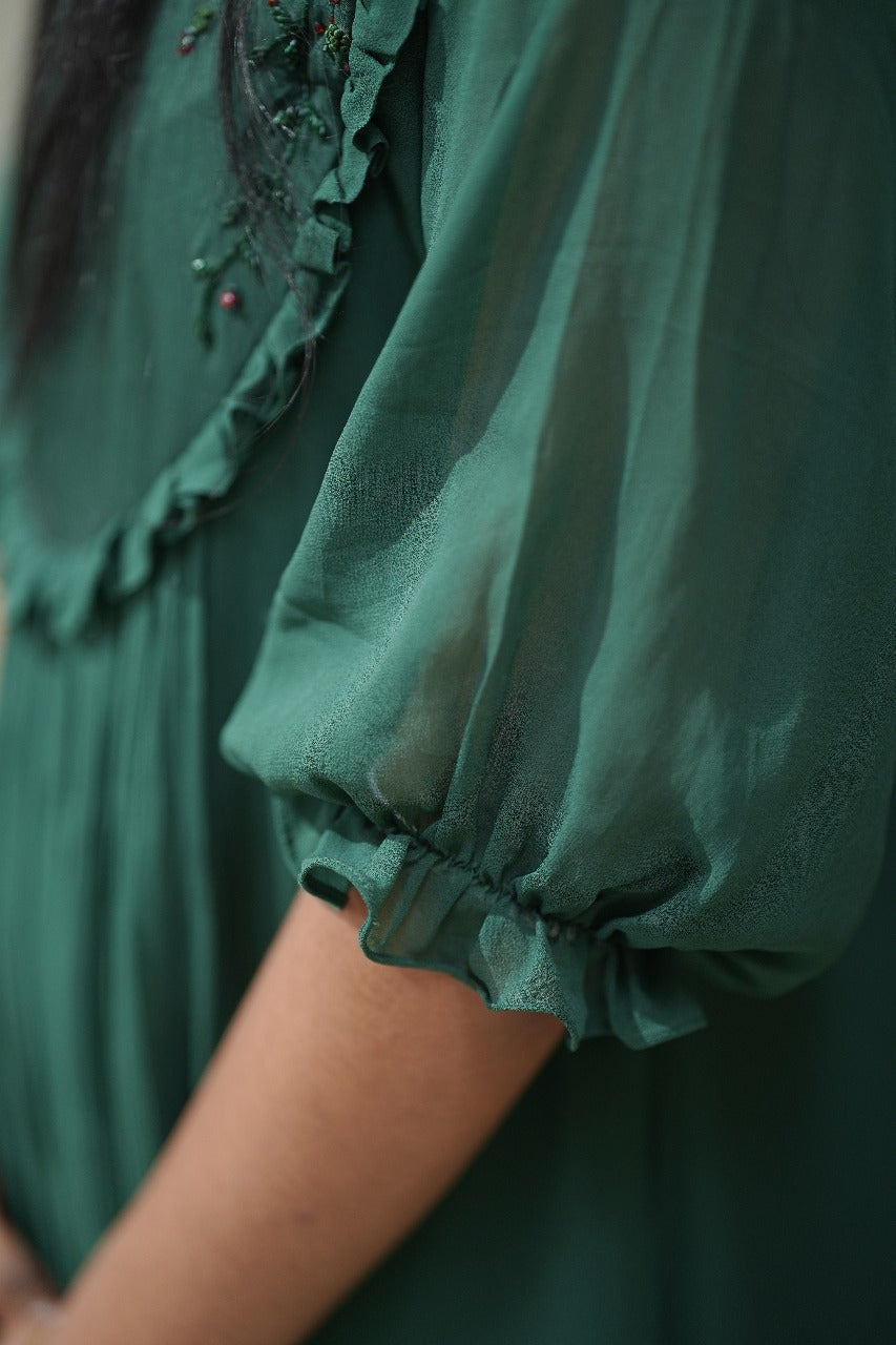 Pleated A-Line Dress TFR3008