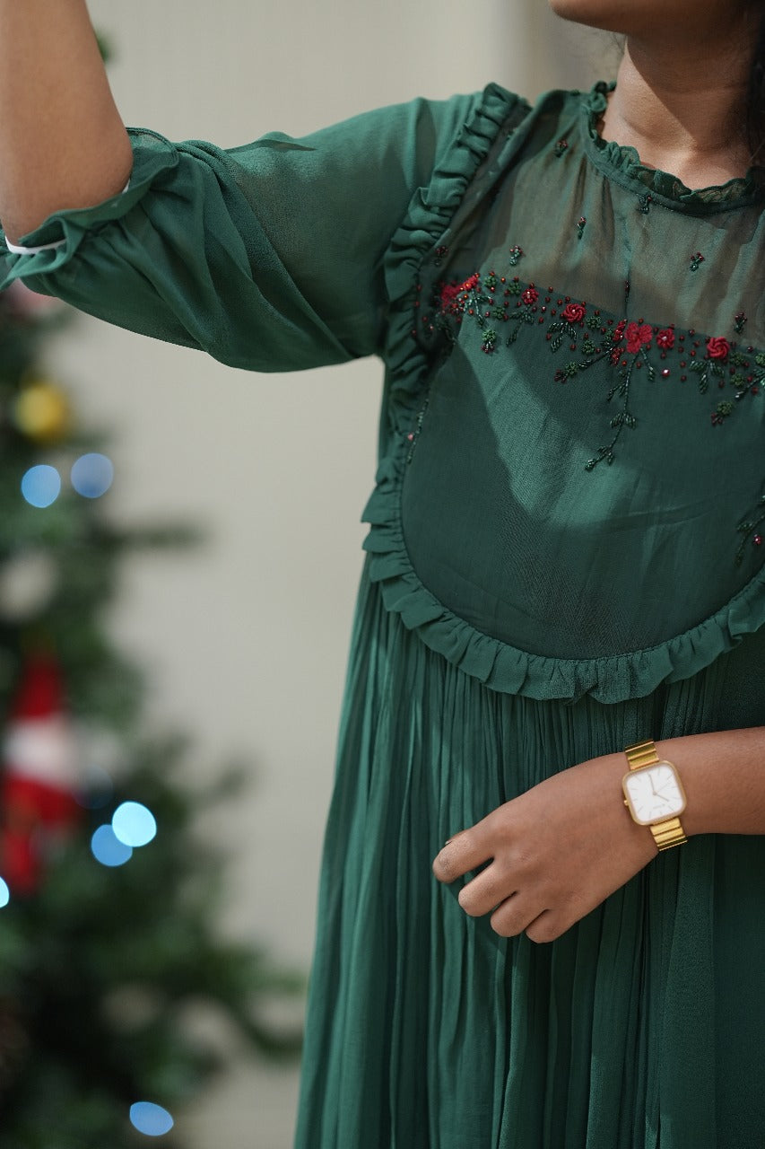 Pleated A-Line Dress TFR3008