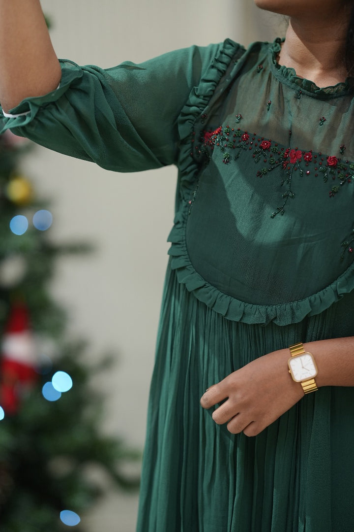 Pleated A-Line Dress TFR3008