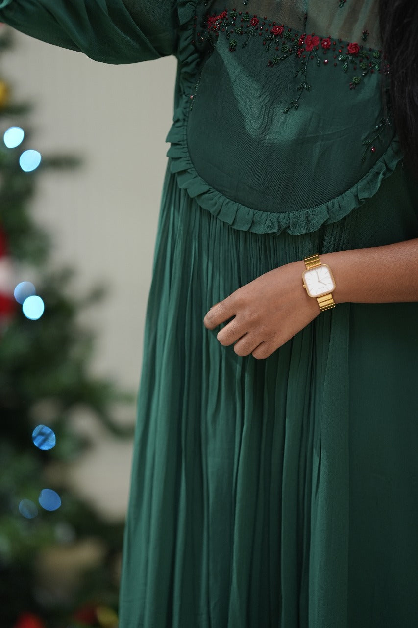 Pleated A-Line Dress TFR3008