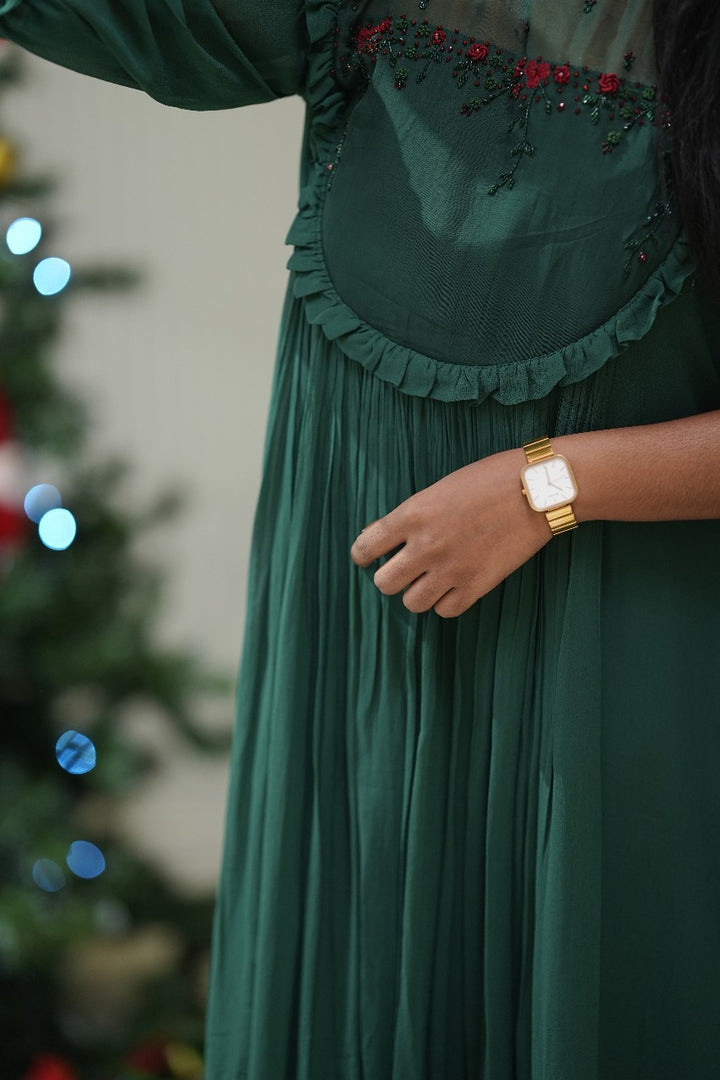 Pleated A-Line Dress TFR3008