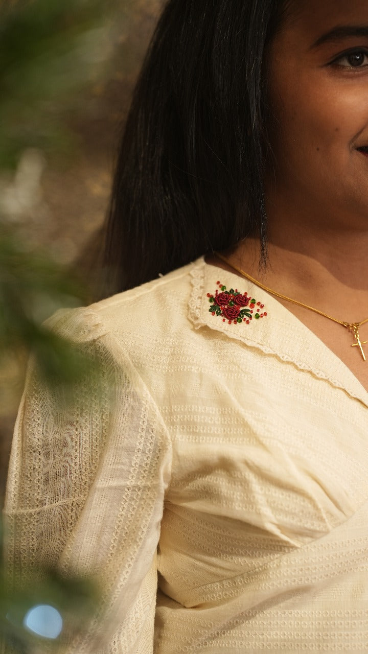 V- neck collared Dress TFR3009