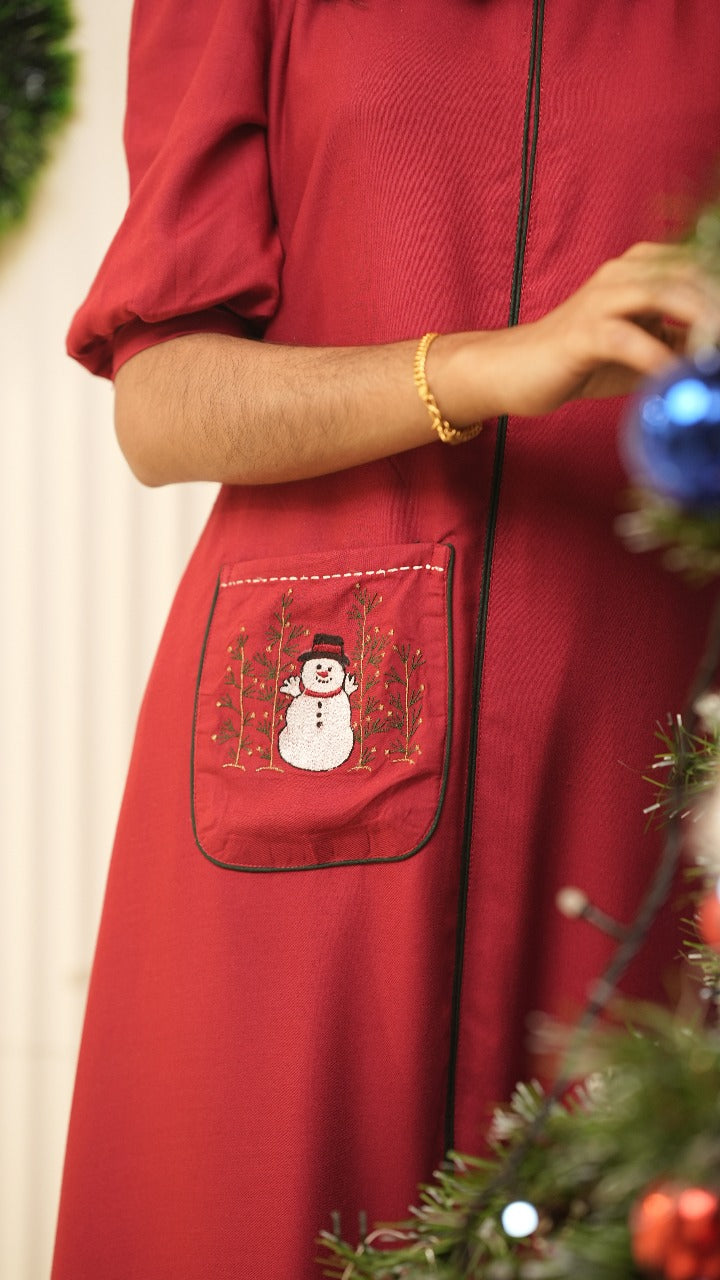 Uneven embroidered dress TFR3015