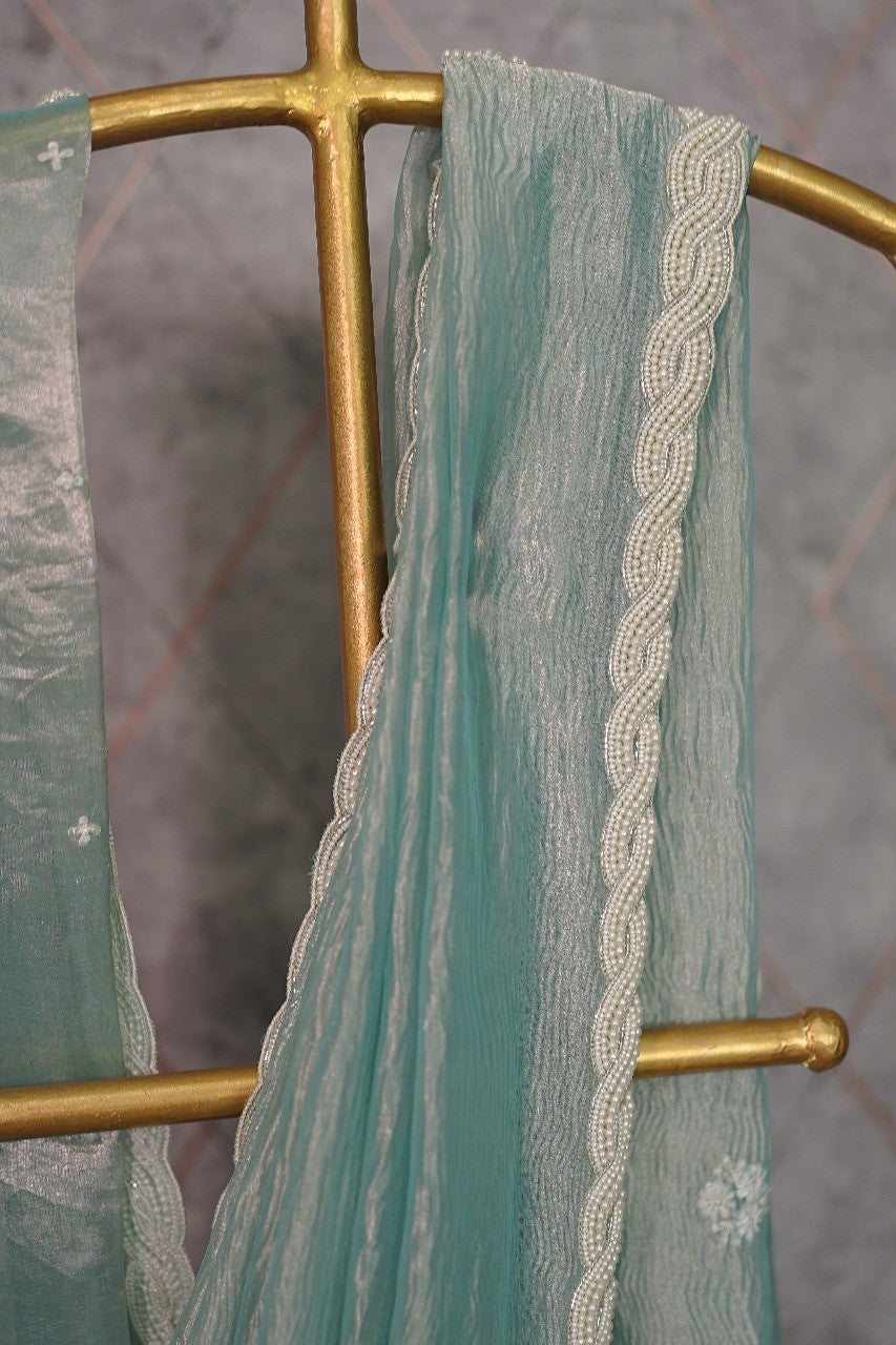 Crushed Organza Saree TSA3675