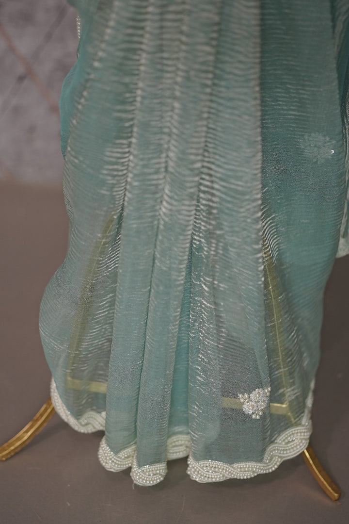 Crushed Organza Saree TSA3675