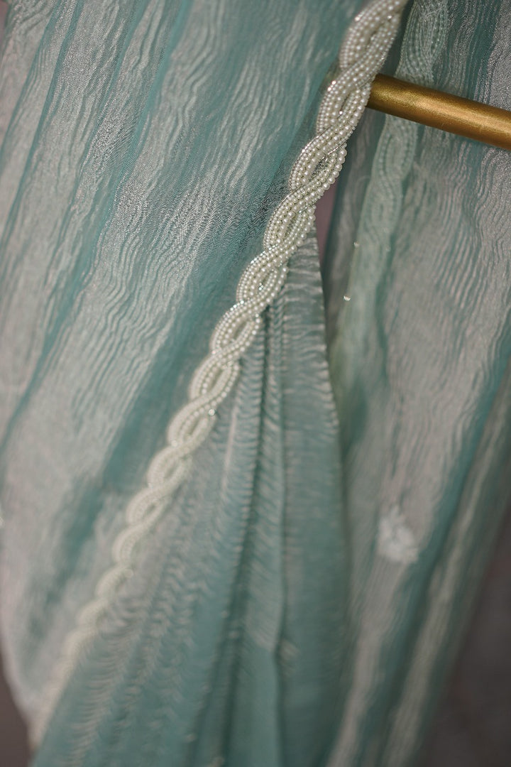 Crushed Organza Saree TSA3675