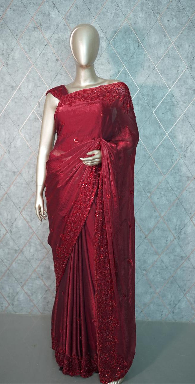 Shimmer Organza Saree TSA3682