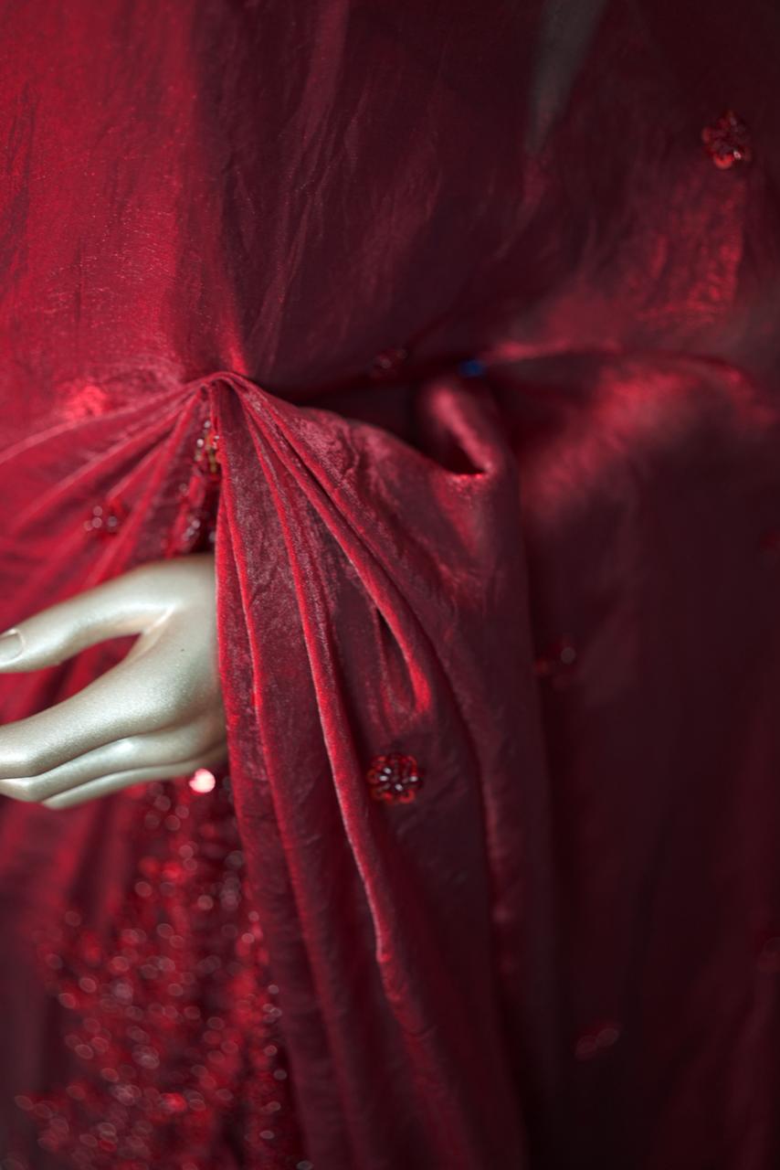 Shimmer Organza Saree TSA3682