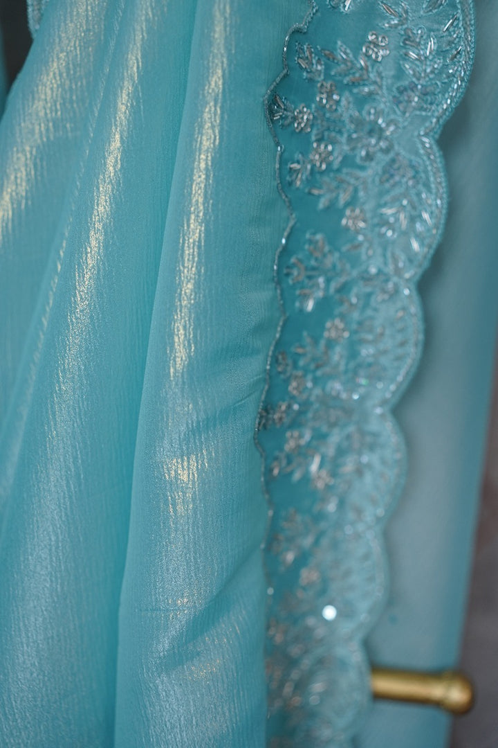 Crushed Tissue Saree TSA3688