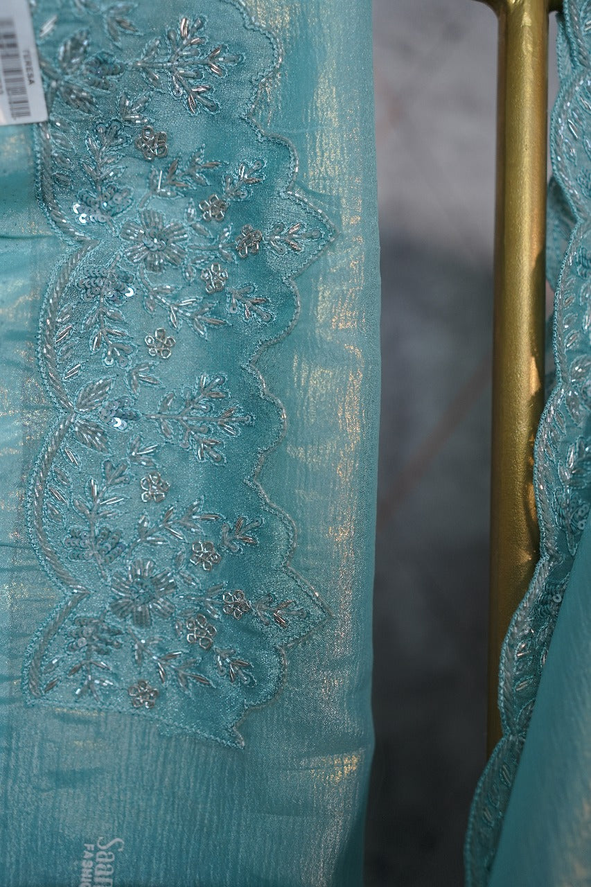 Crushed Tissue Saree TSA3688