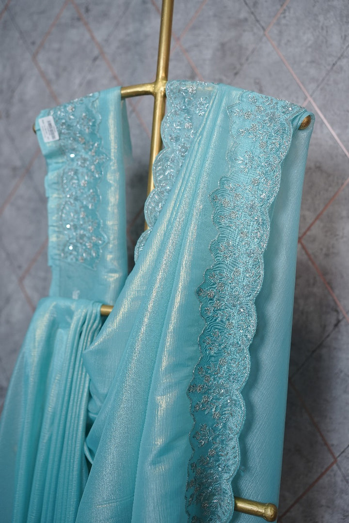 Crushed Tissue Saree TSA3688