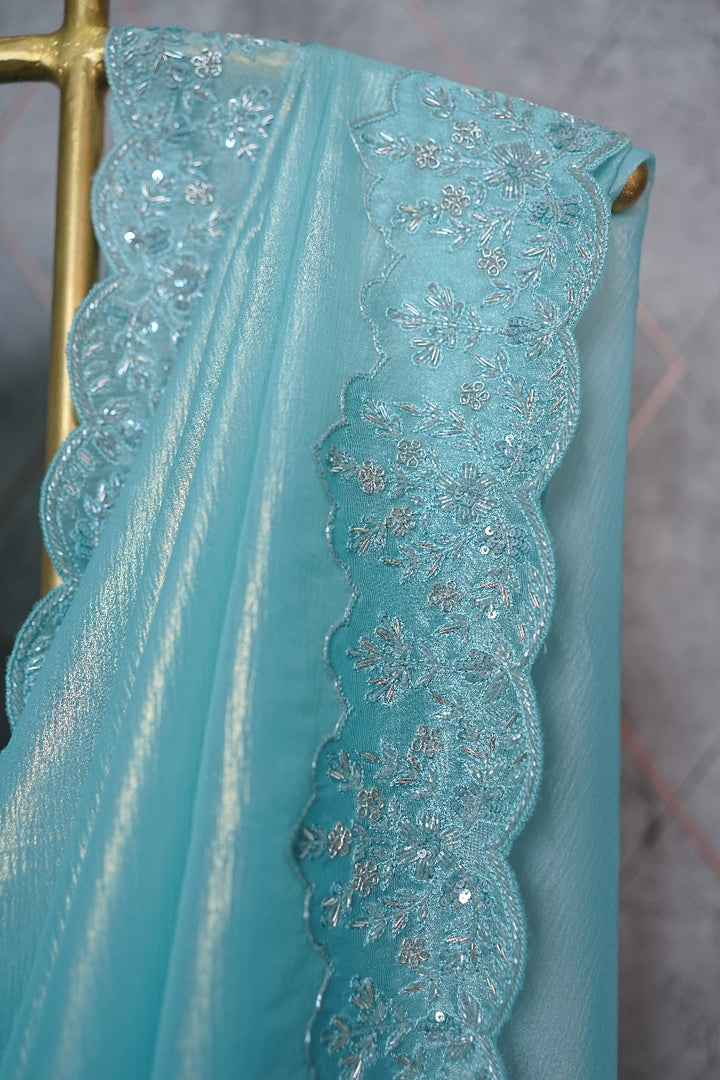 Crushed Tissue Saree TSA3688