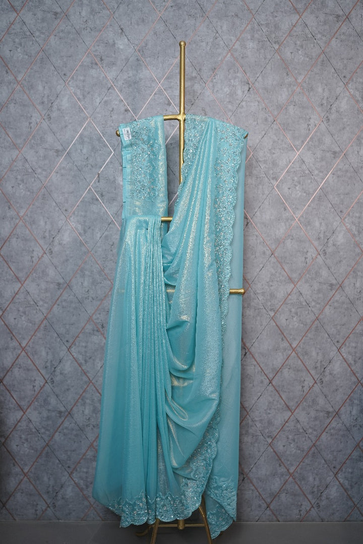 Crushed Tissue Saree TSA3688