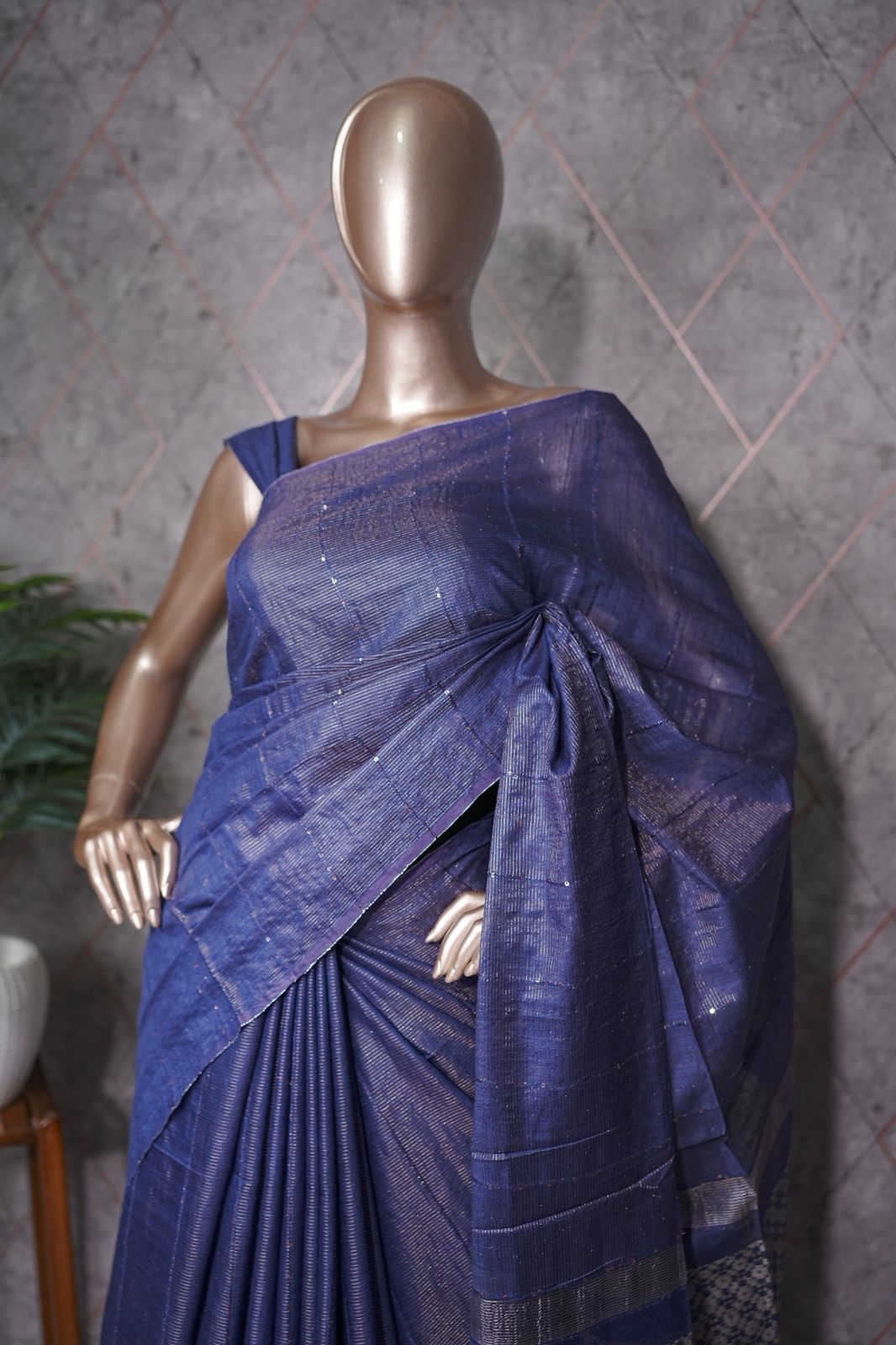 Linen Cotton Saree TSA507
