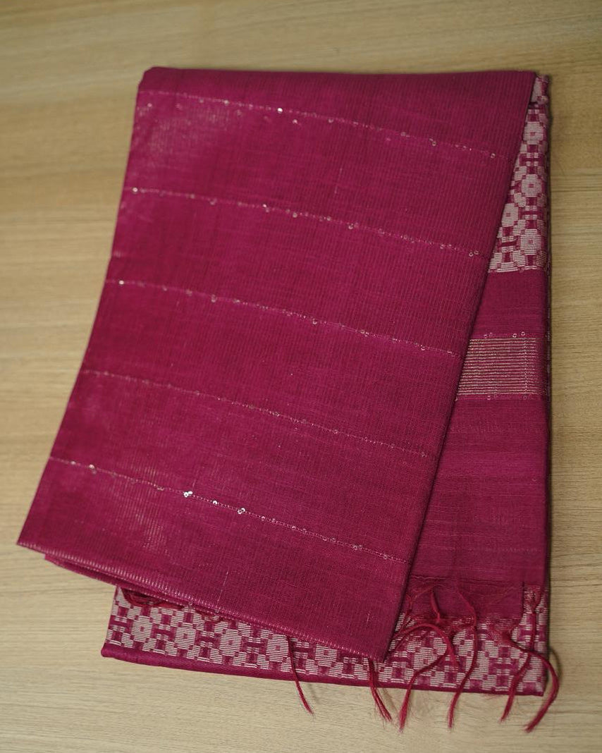 Linen Cotton Saree TSA507