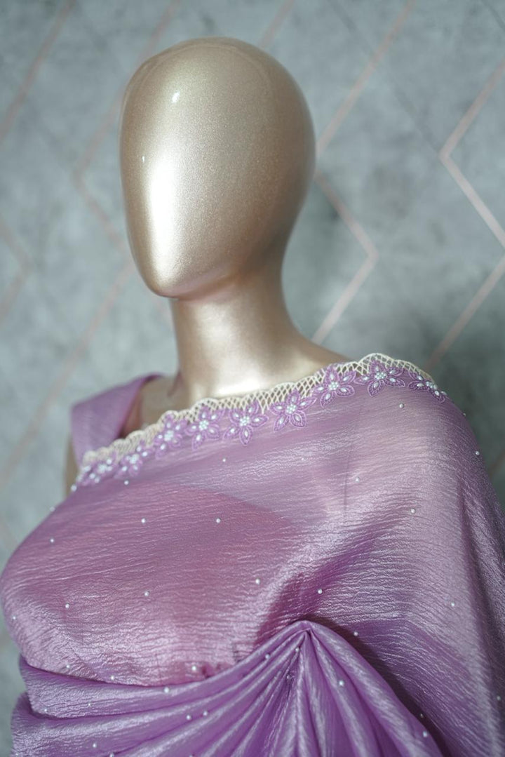 Crushed Tissue Saree TSA3709