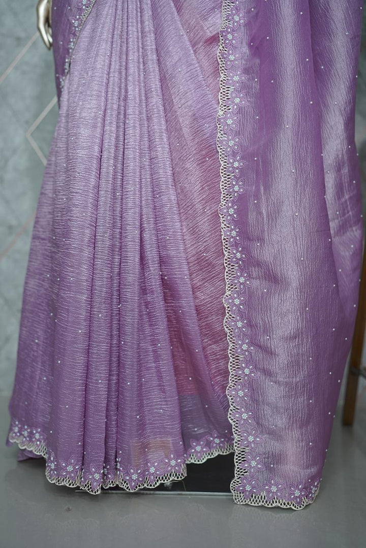 Crushed Tissue Saree TSA3709