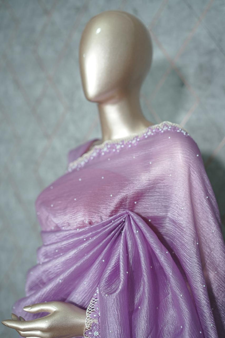 Crushed Tissue Saree TSA3709